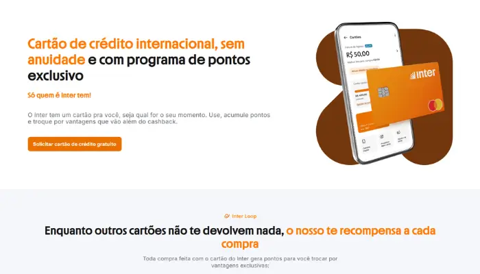 Solicitar cartão Inter