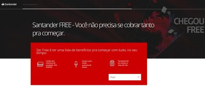 Cartão Santander Free