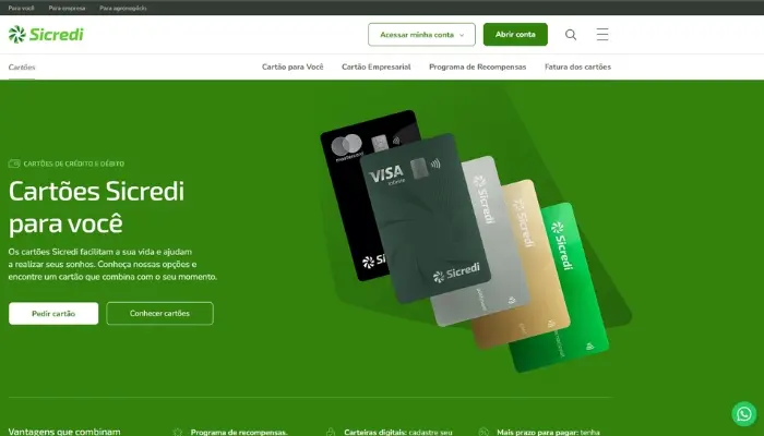 Solicitar cartão Sicredi